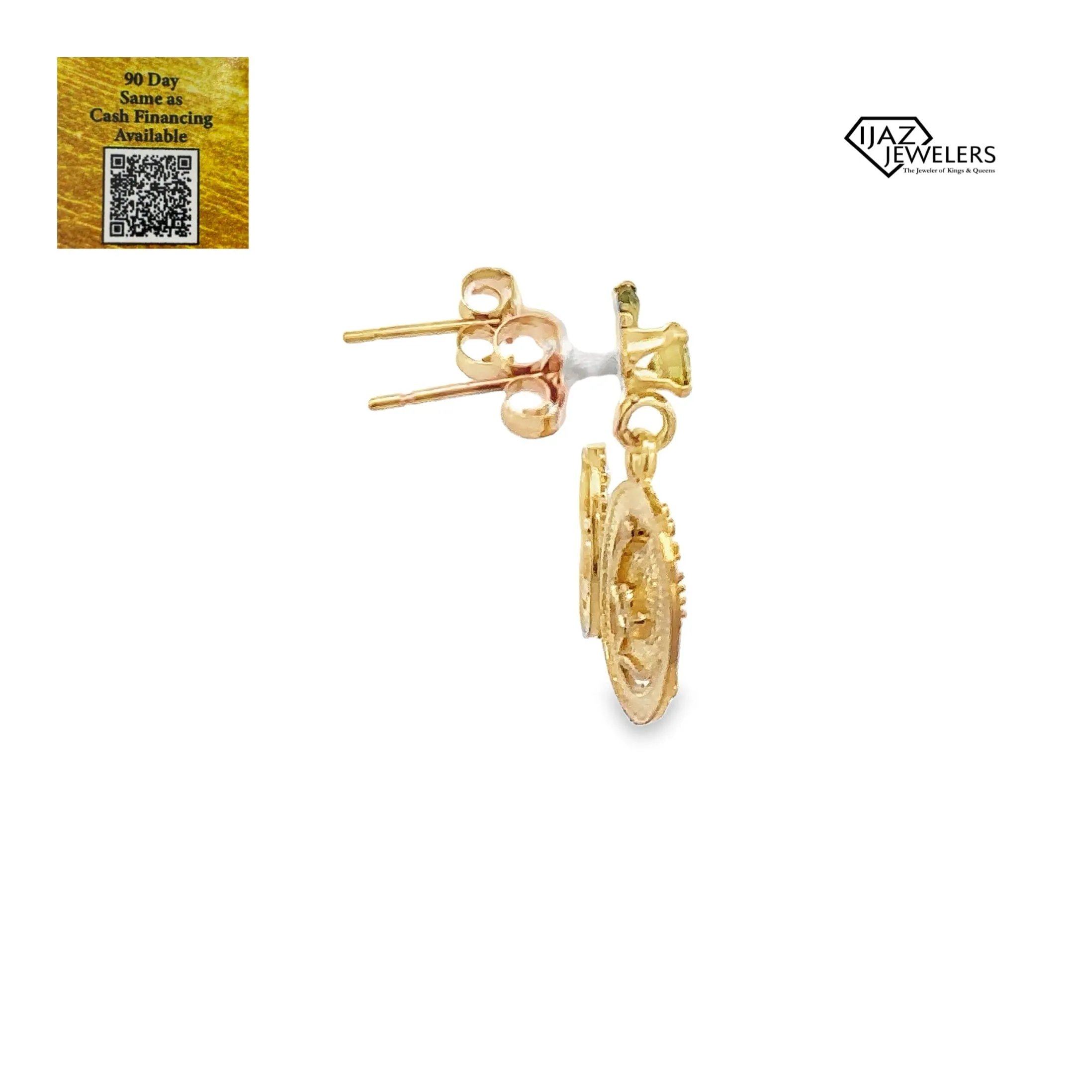 10K Gold Leo Zodiac Earrings