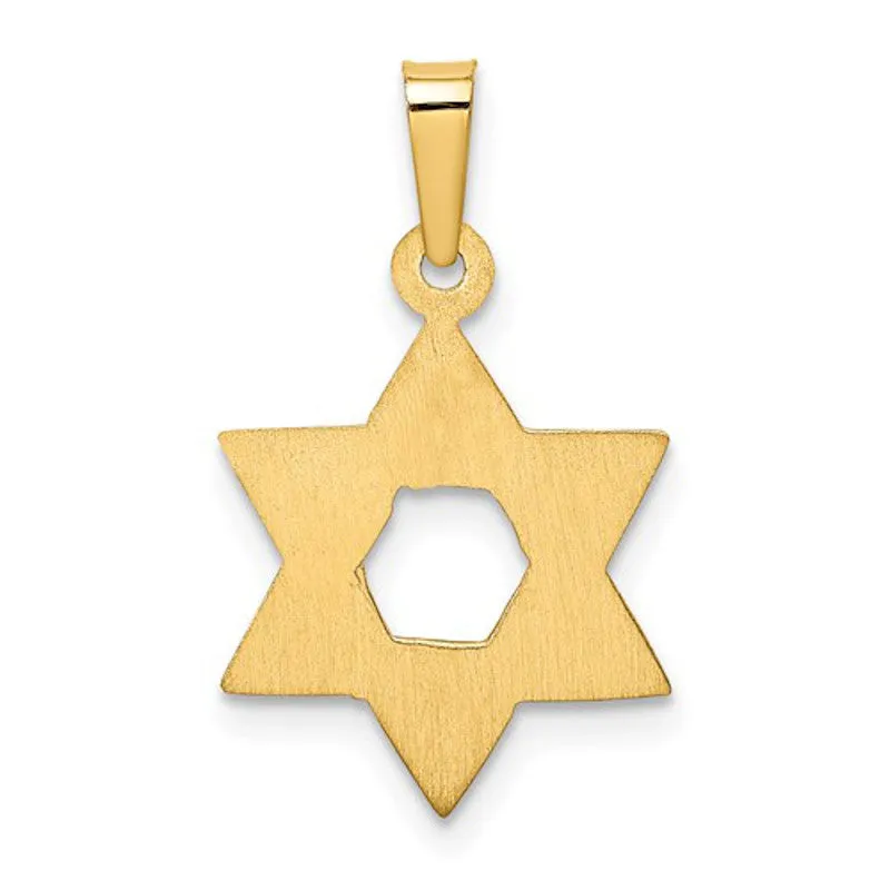 14k Yellow Gold 23MM Star of David Charm