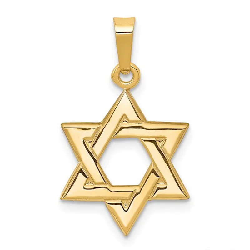 14k Yellow Gold 23MM Star of David Charm