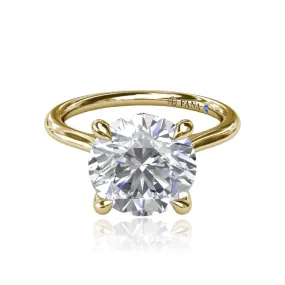 14K YELLOW GOLD SOLITAIRE DIAMOND ENGAGEMENT RING - SETTING ONLY