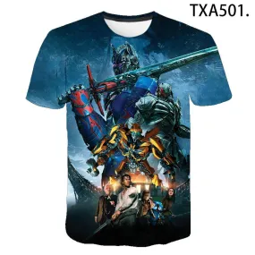 2020 New Transformers 3D Print T Shirt Men Women Children Clothing Summer Short Sleeve Robot T-shirt Boy Girl Kids Tops Cool Tee