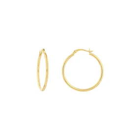 30mm Lightweight Hoop Earrings in Yellow Gold