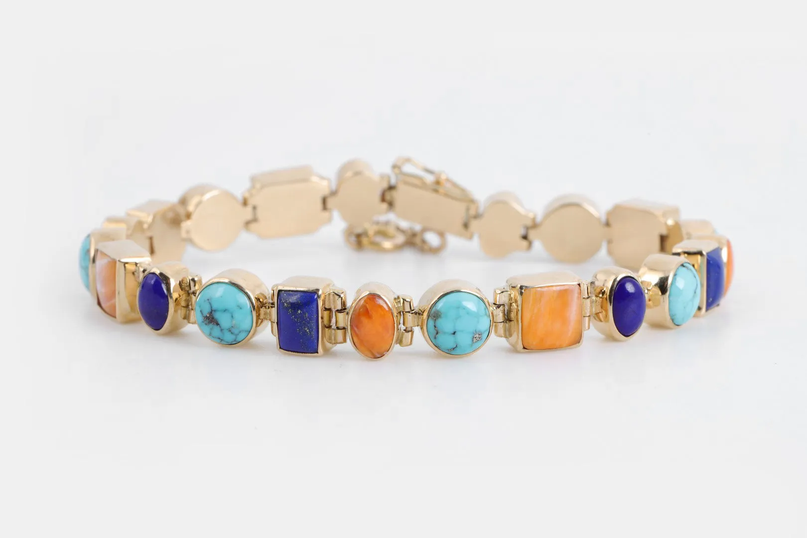 6.5" 14k Yellow Gold Multi-Stone Bracelet (13.97g.)