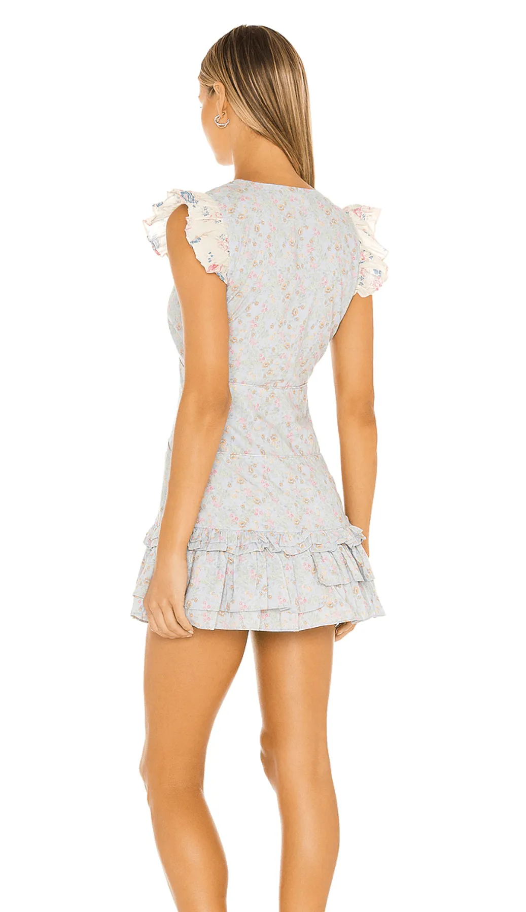 Arthur Mini Dress in Baby Blue Skies