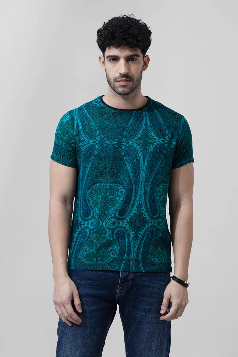 Artic Paisley Green T-Shirt