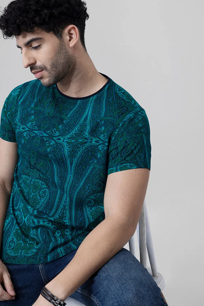 Artic Paisley Green T-Shirt