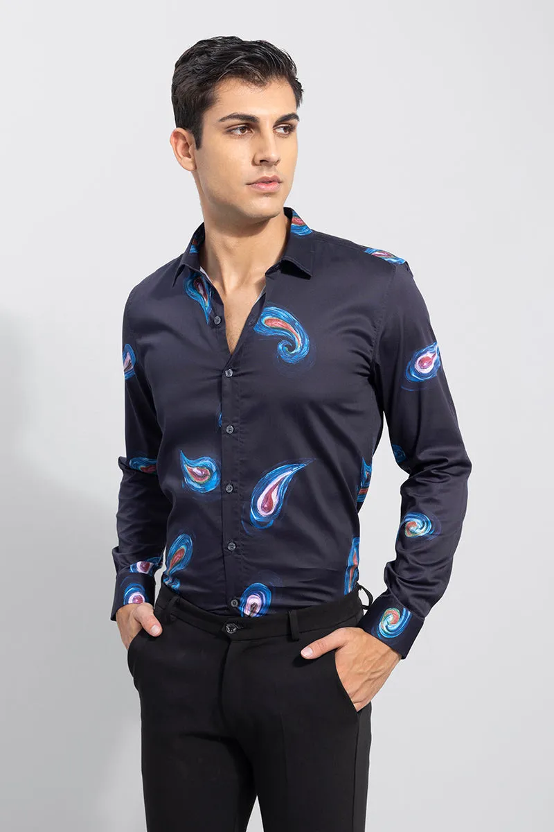 Artistic Paisley Navy Shirt