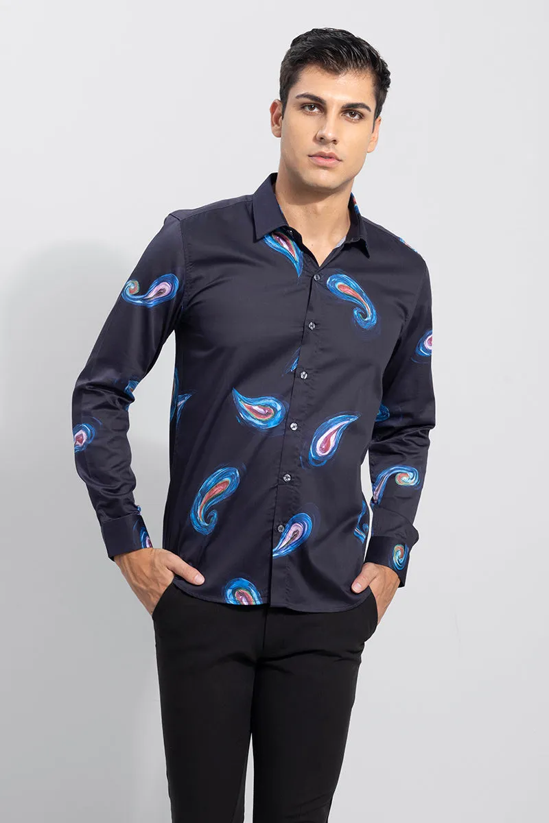 Artistic Paisley Navy Shirt