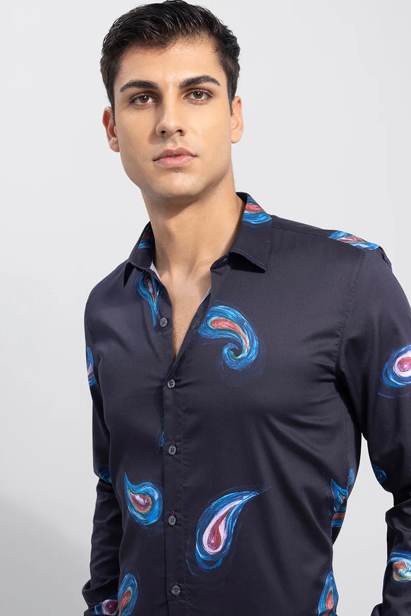 Artistic Paisley Navy Shirt