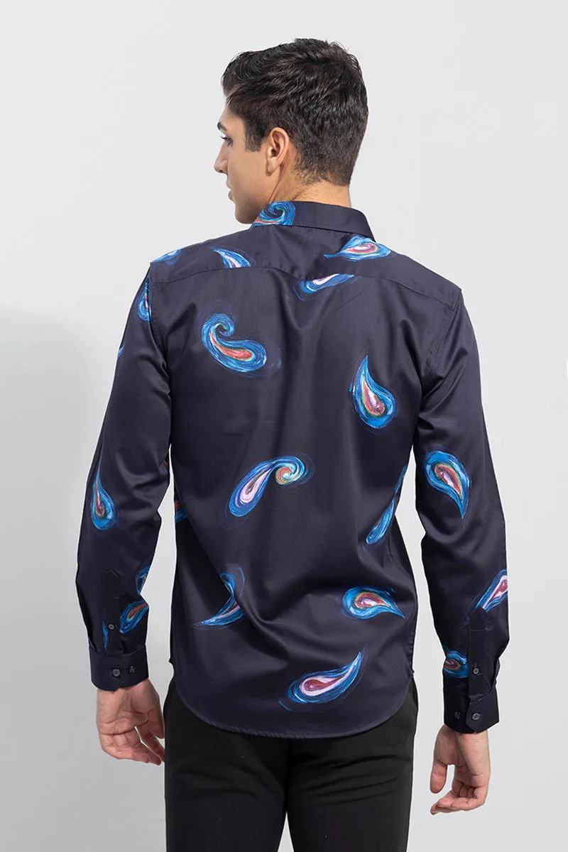 Artistic Paisley Navy Shirt