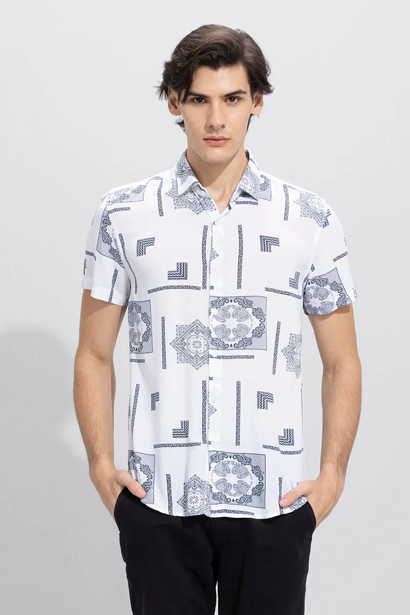 Artistic Paisley White Shirt