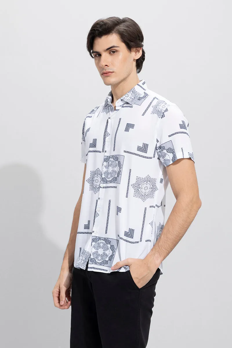 Artistic Paisley White Shirt