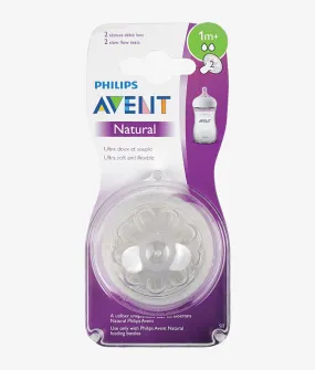 Baby Bottle Teats - Philips AVENT BPA Free Natural Slow Flow 1m 