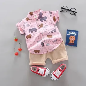 Baby Boy 2024 Summer Animal Clothing Sets