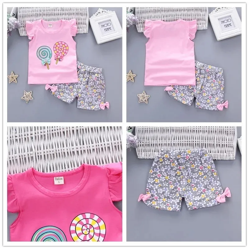 Baby Girls Sleeveless Lollipop Summer Outfits