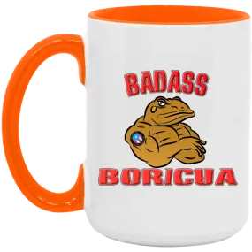 Badass Coqui Boricua 15oz. Accent Mug