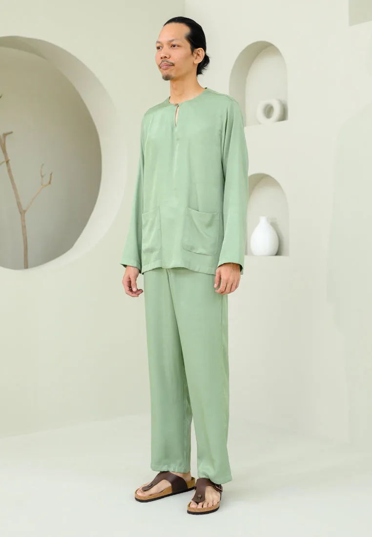 Baju Melayu Embun Men (Olive Green)