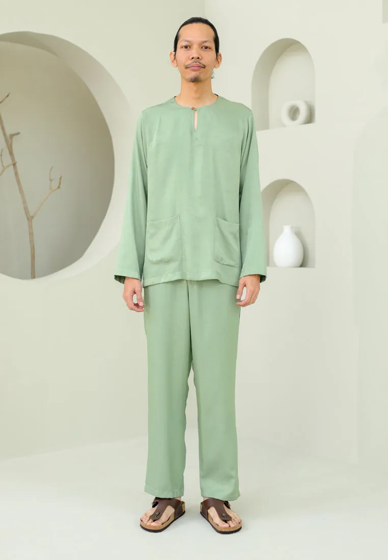 Baju Melayu Embun Men (Olive Green)