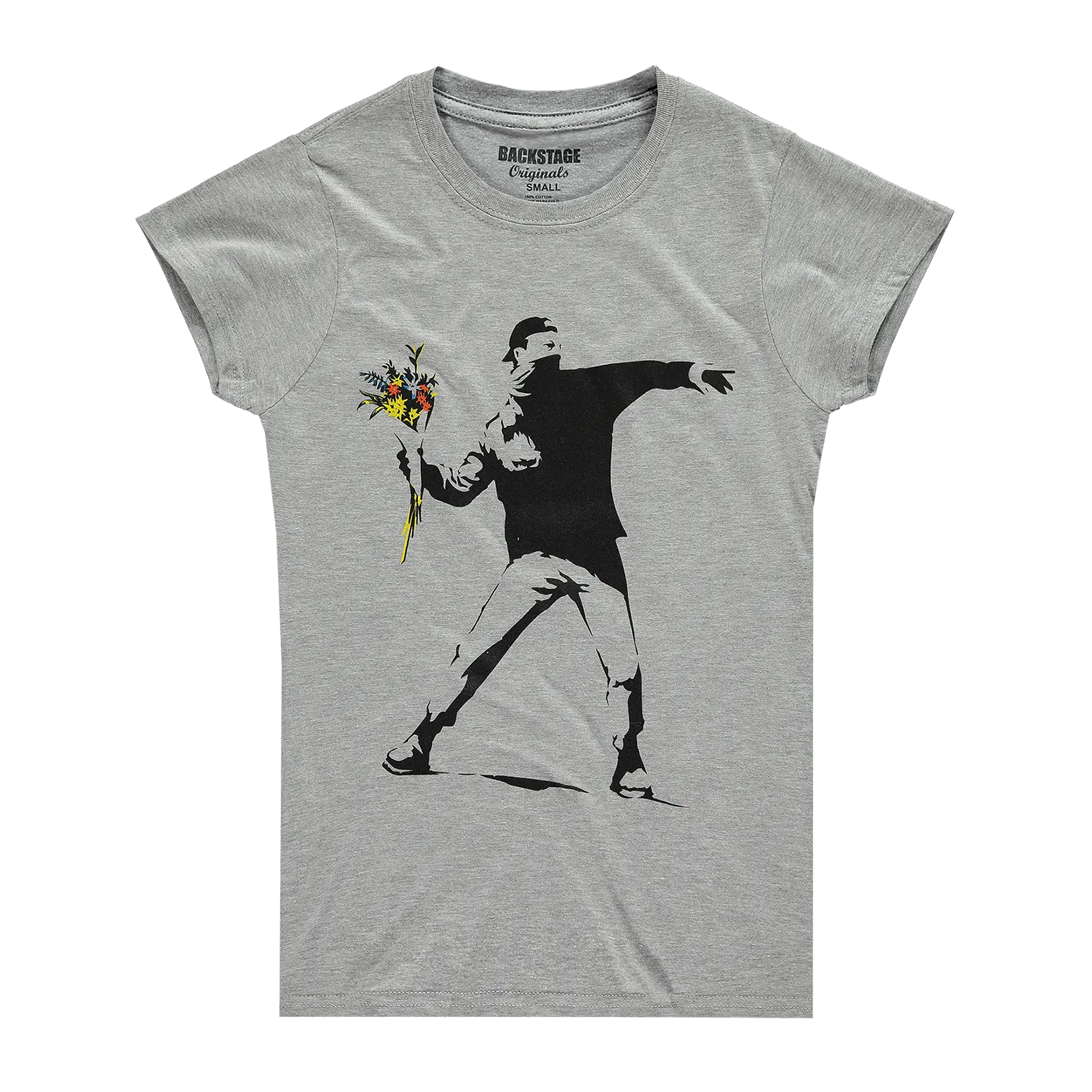 Banksy Women's T-shirt - Rage Flower Thrower