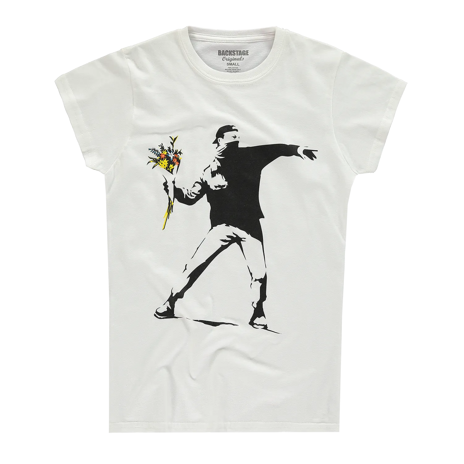 Banksy Women's T-shirt - Rage Flower Thrower