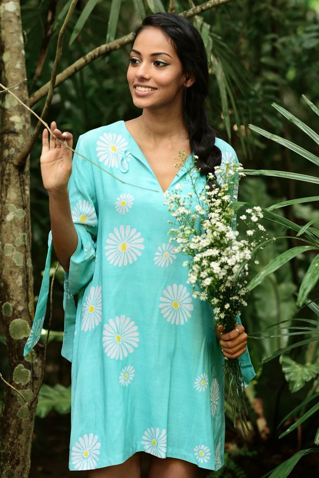 Batik Printed Floral Dress