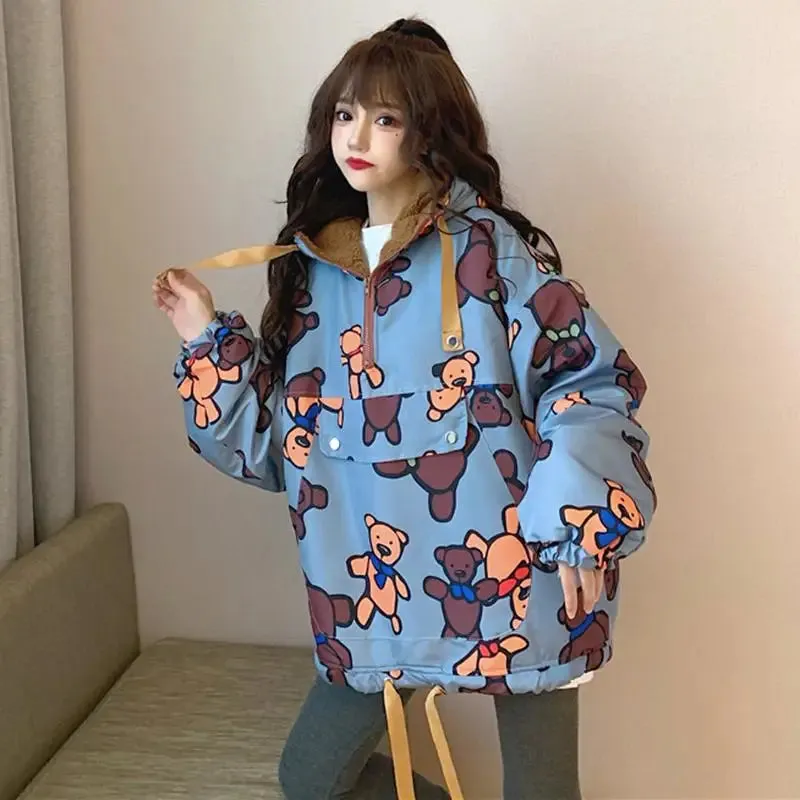 Bears Oversized Loose Hoodie