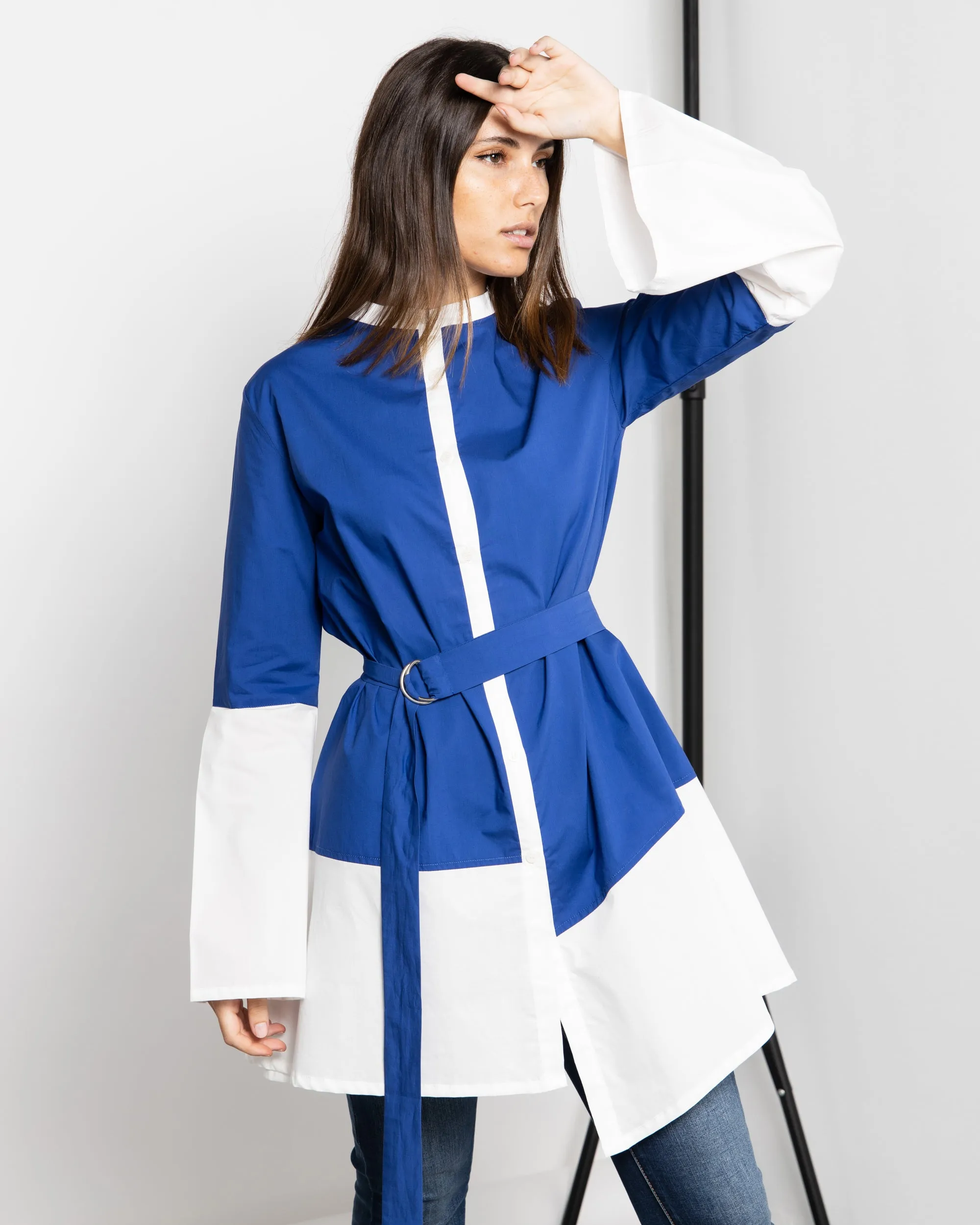 BELTED WAIST SHIRT 1469 - قميص