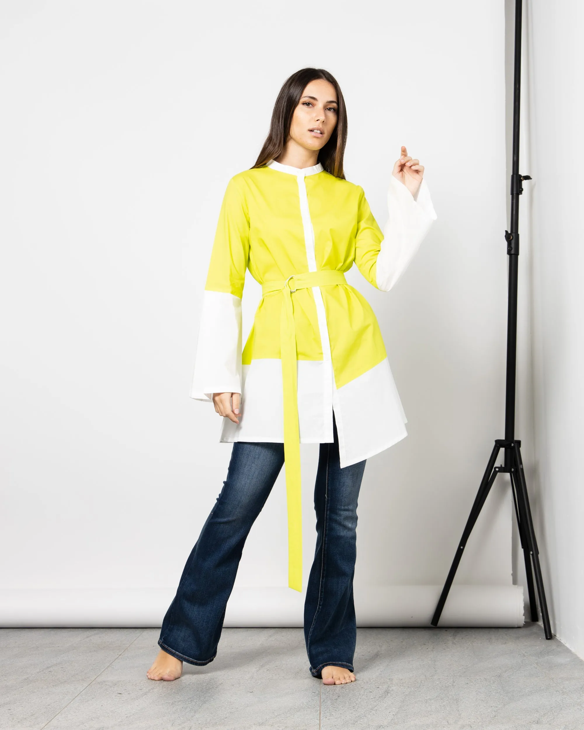 BELTED WAIST SHIRT 1469 - قميص