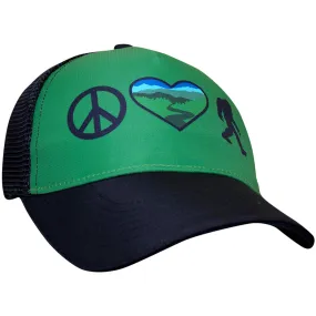 BF Peace Love  5 Panel Trucker Hat