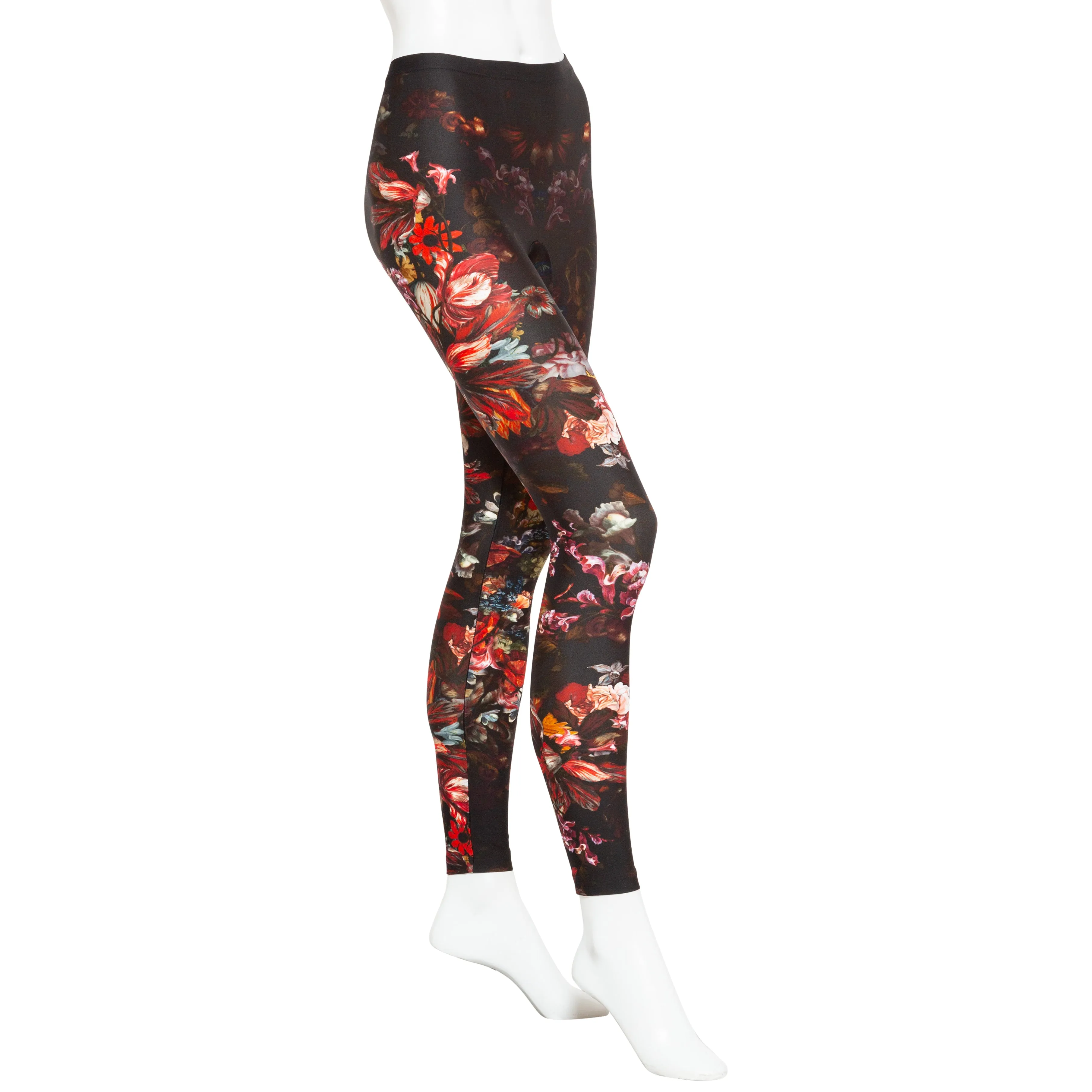 Black Floral Leggings