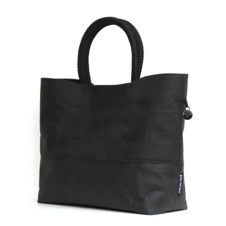 Black Vegan washable paper bag by Bare Instinct