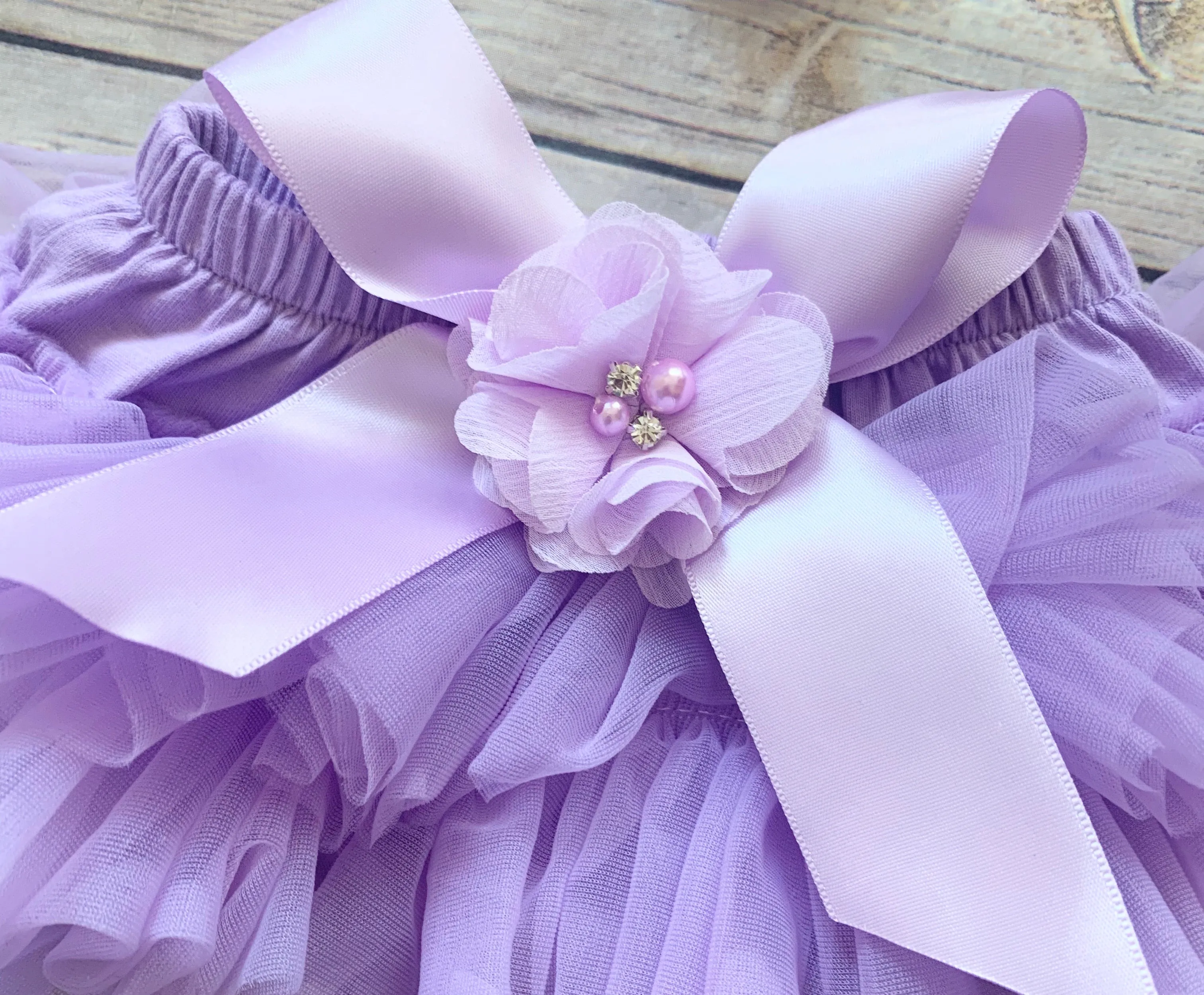 Bloomers/headband set lavender 3 flowers