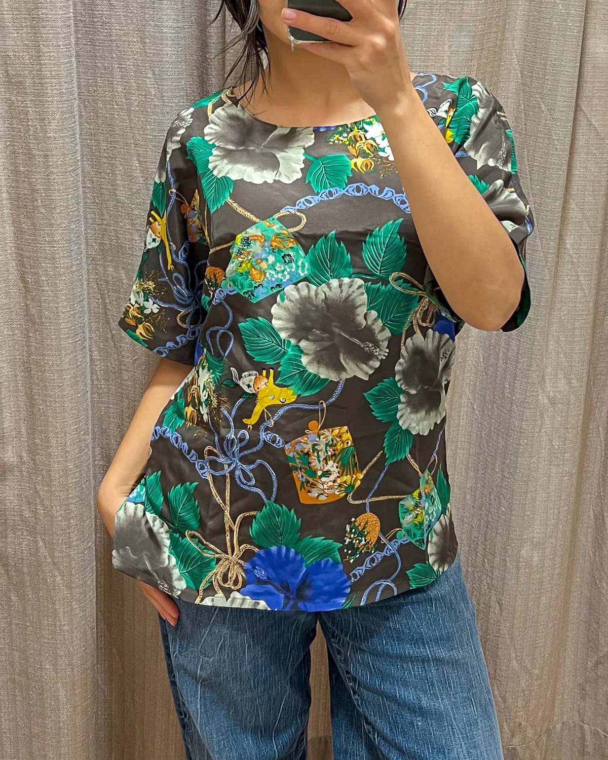 Blusa A Fiori Vintage - L