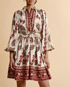 Boho Shirt Dress Vintage Paisley