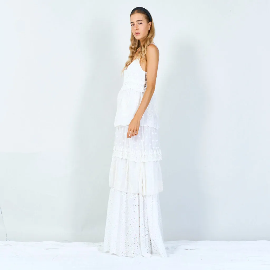 Boho tiered maxi dress wholesale