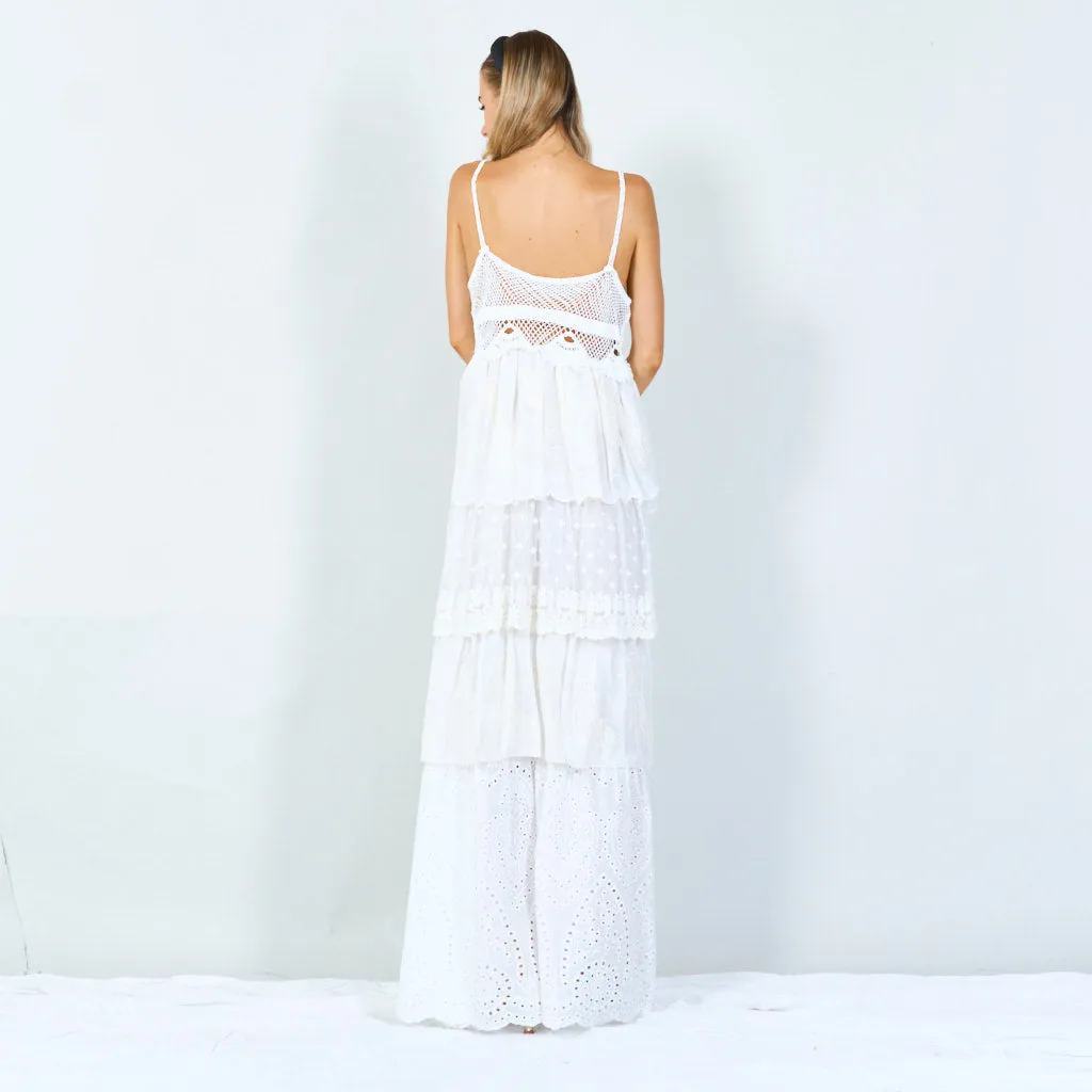 Boho tiered maxi dress wholesale