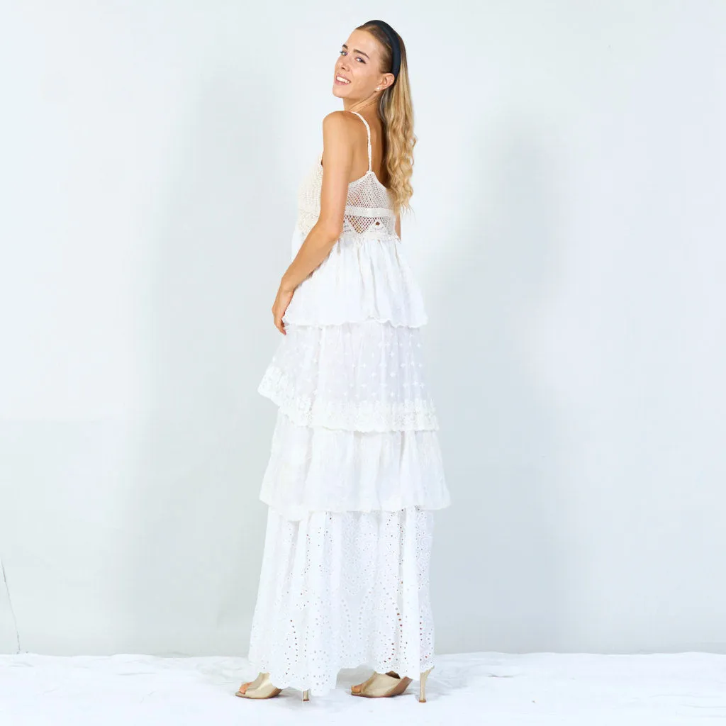 Boho tiered maxi dress wholesale