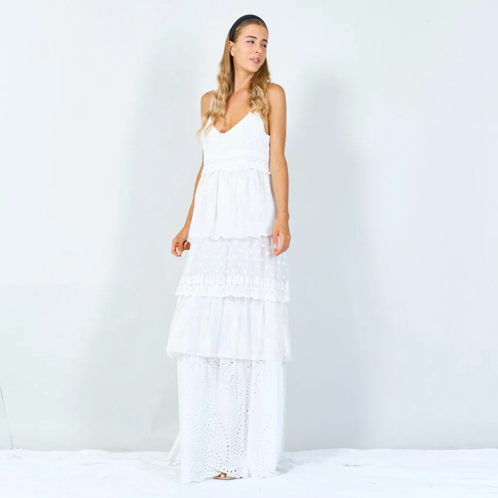 Boho tiered maxi dress wholesale