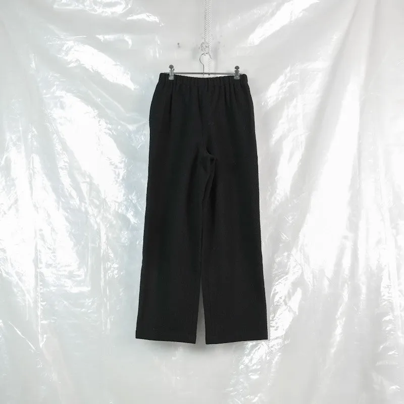 boiled wool elastic trousers