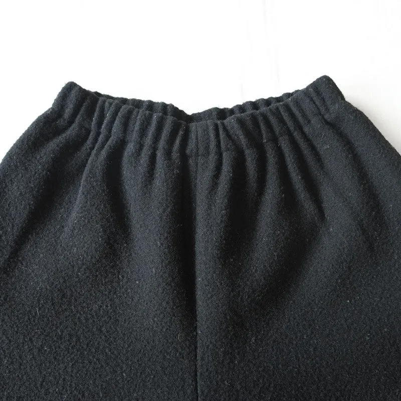 boiled wool elastic trousers