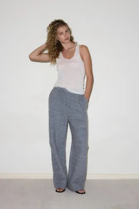 Boiled Wool Pant - Blue Grey