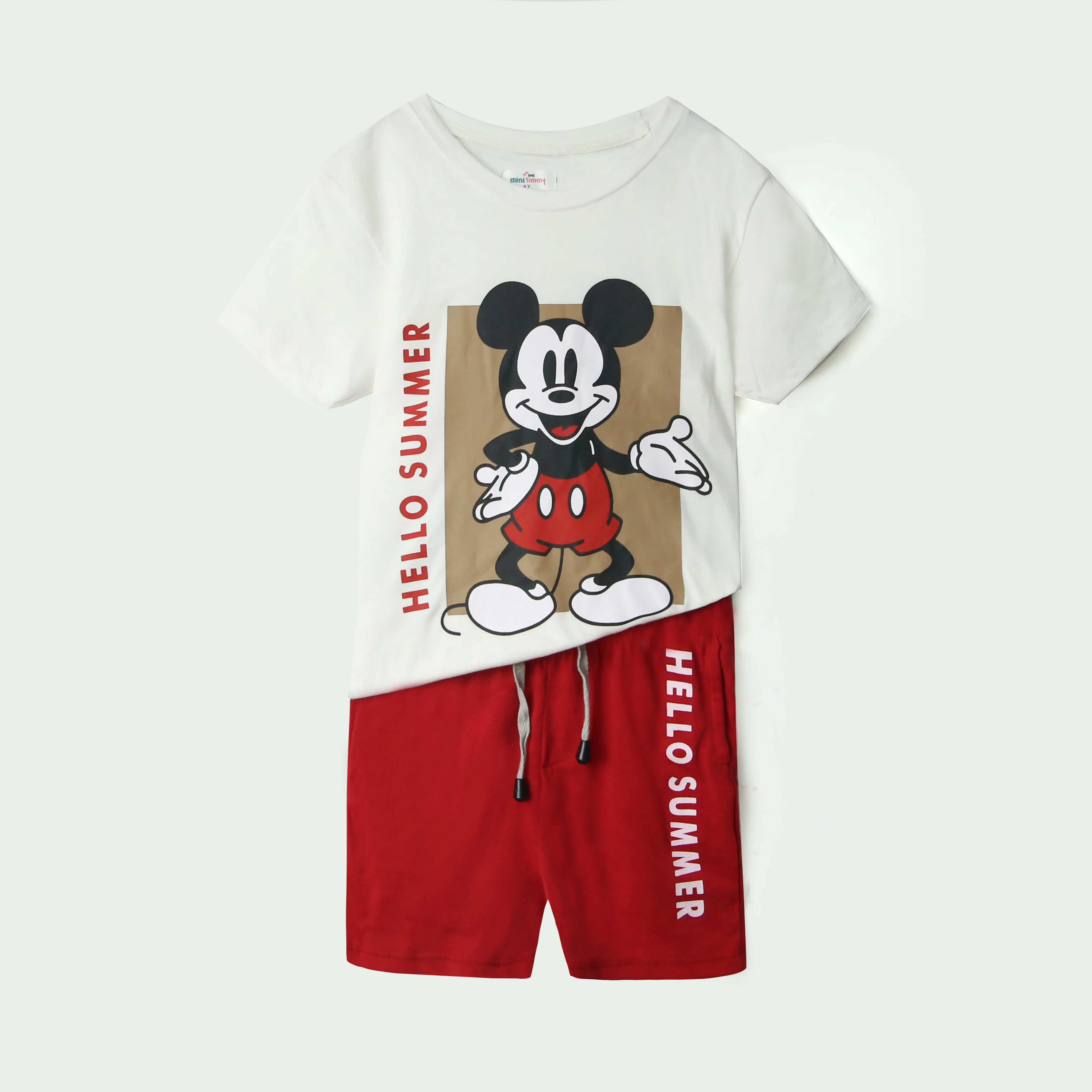 Boys Soft Cotton "Mickey Mouse" Printed Suit