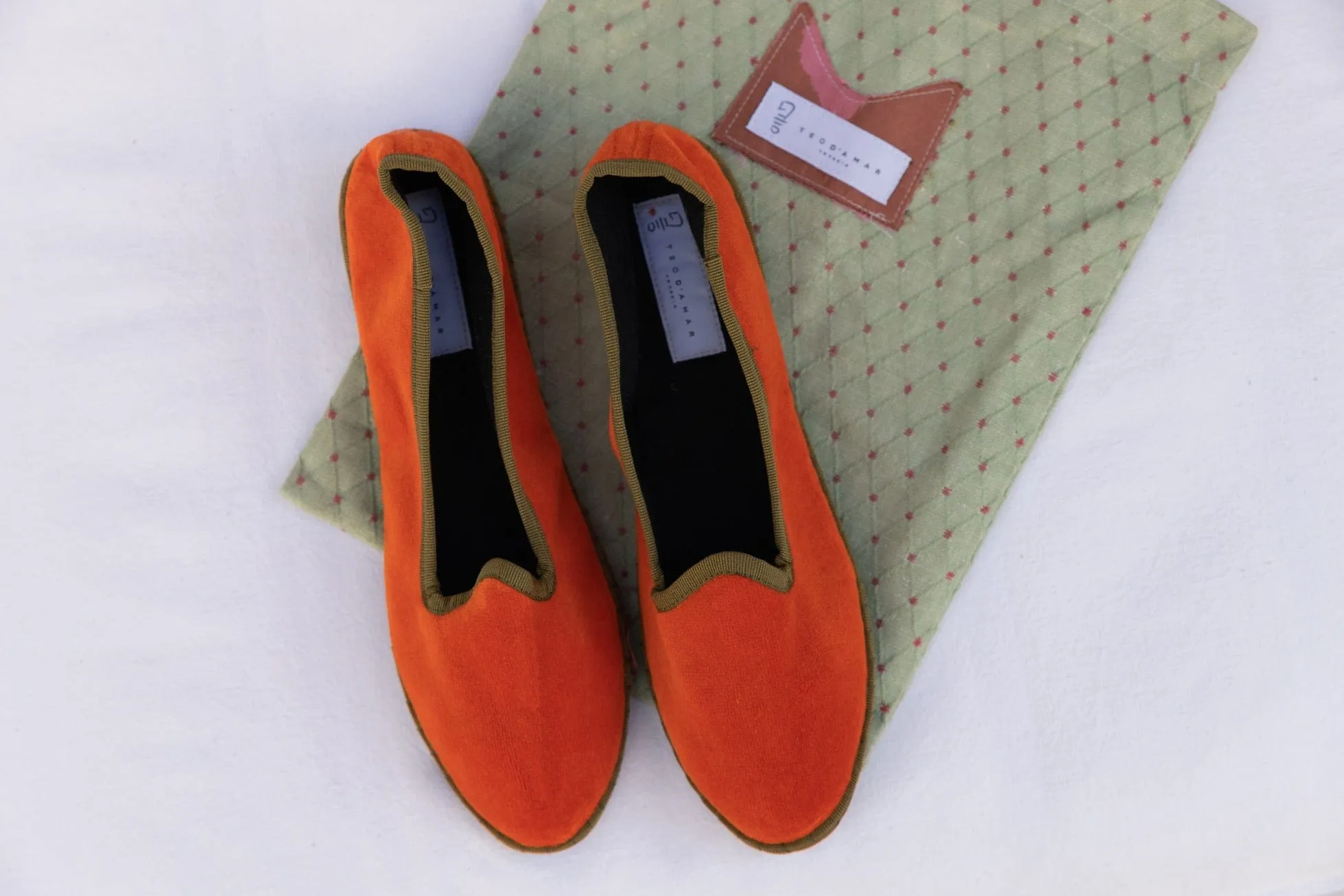 Brick and Olive Venetian Slippers - Teod'amar