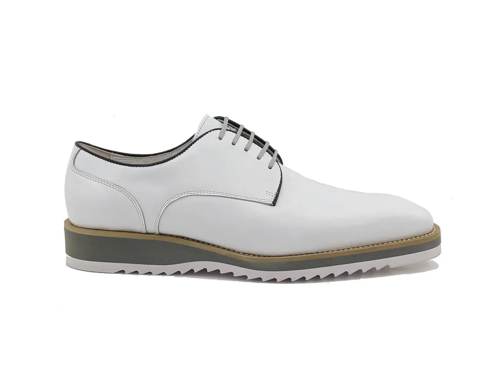 Burnished Lace-up Leather Derby