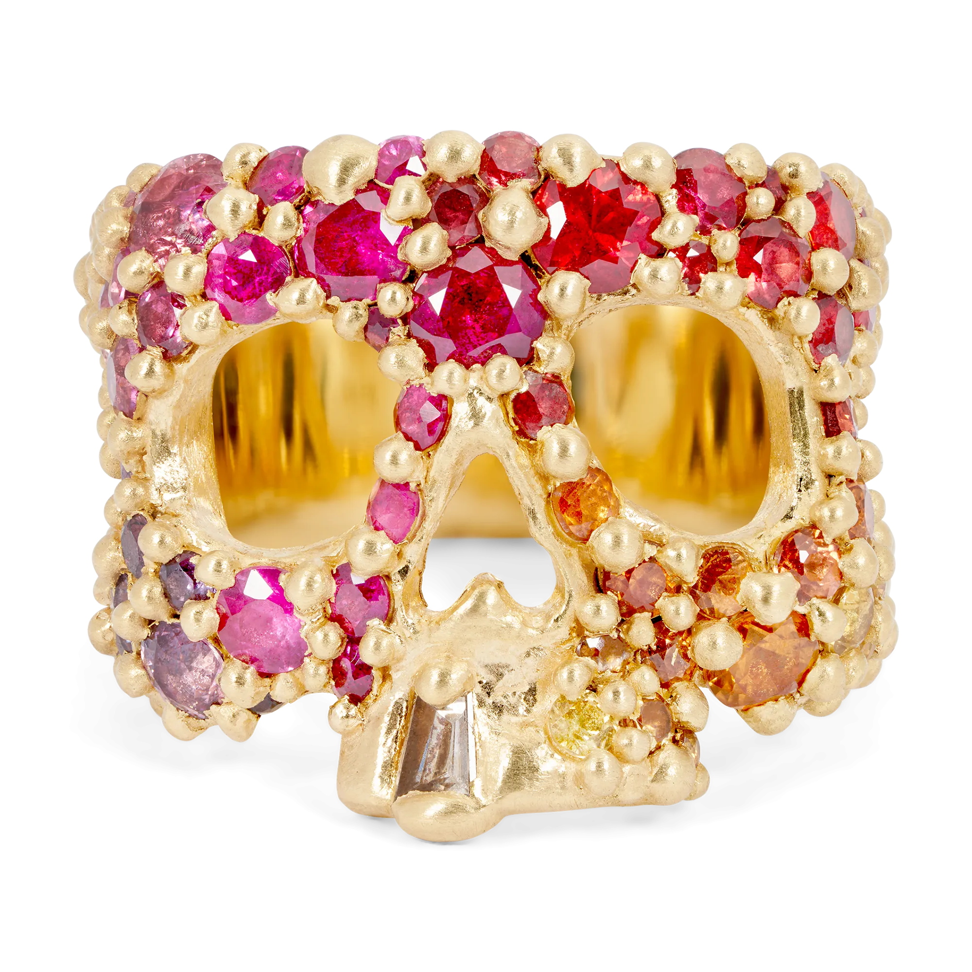 California Sunset Kali Skull Ring - Made to Order