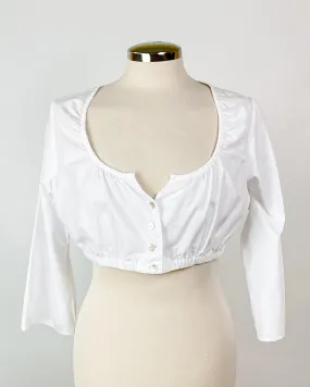 Camicia Crop Con Scollo Taglia L