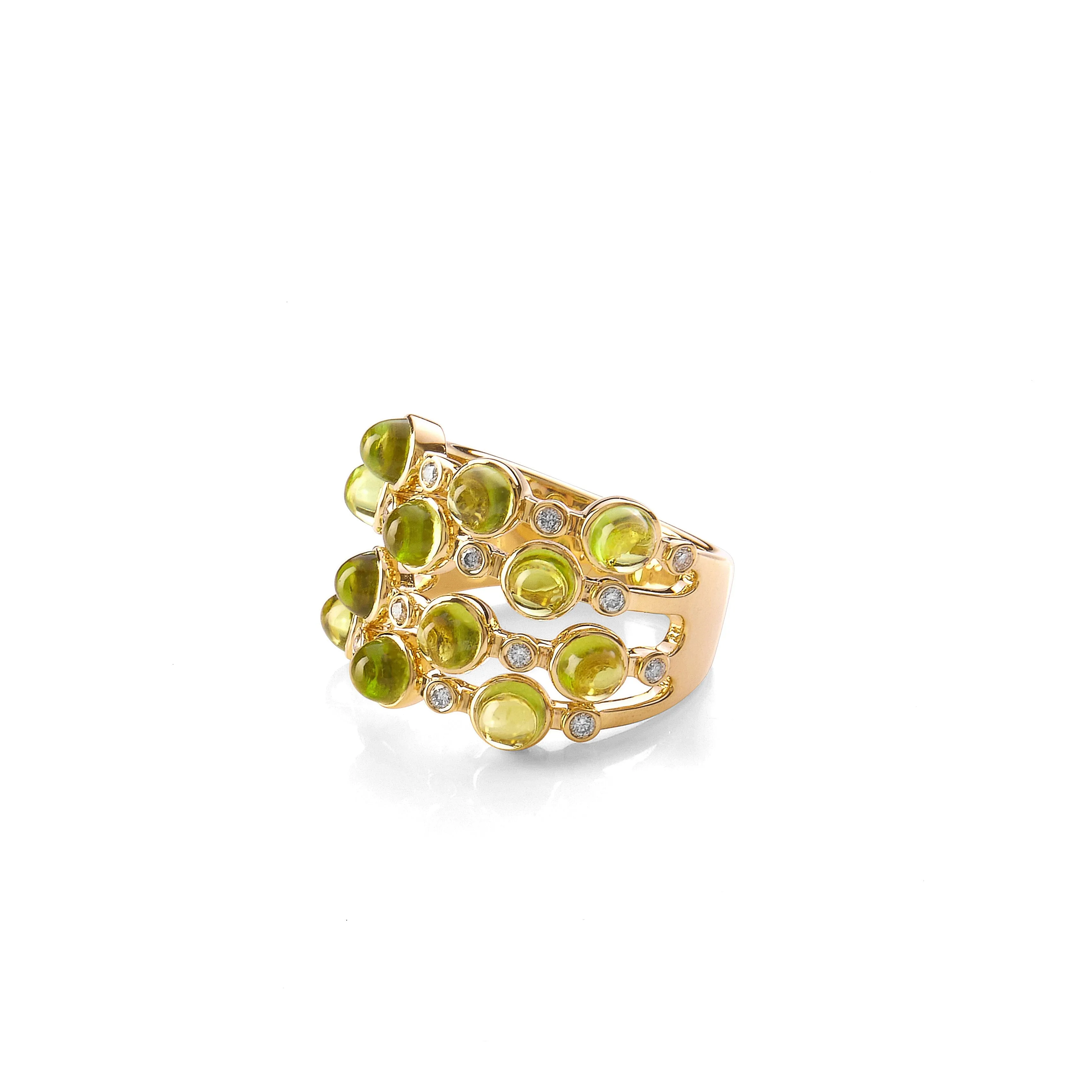 Candy Peridot & Diamond Band