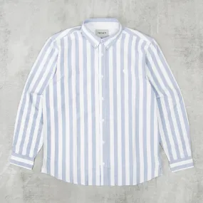 Carhartt WIP Dillion Striped L/S Shirt - Bleach / White