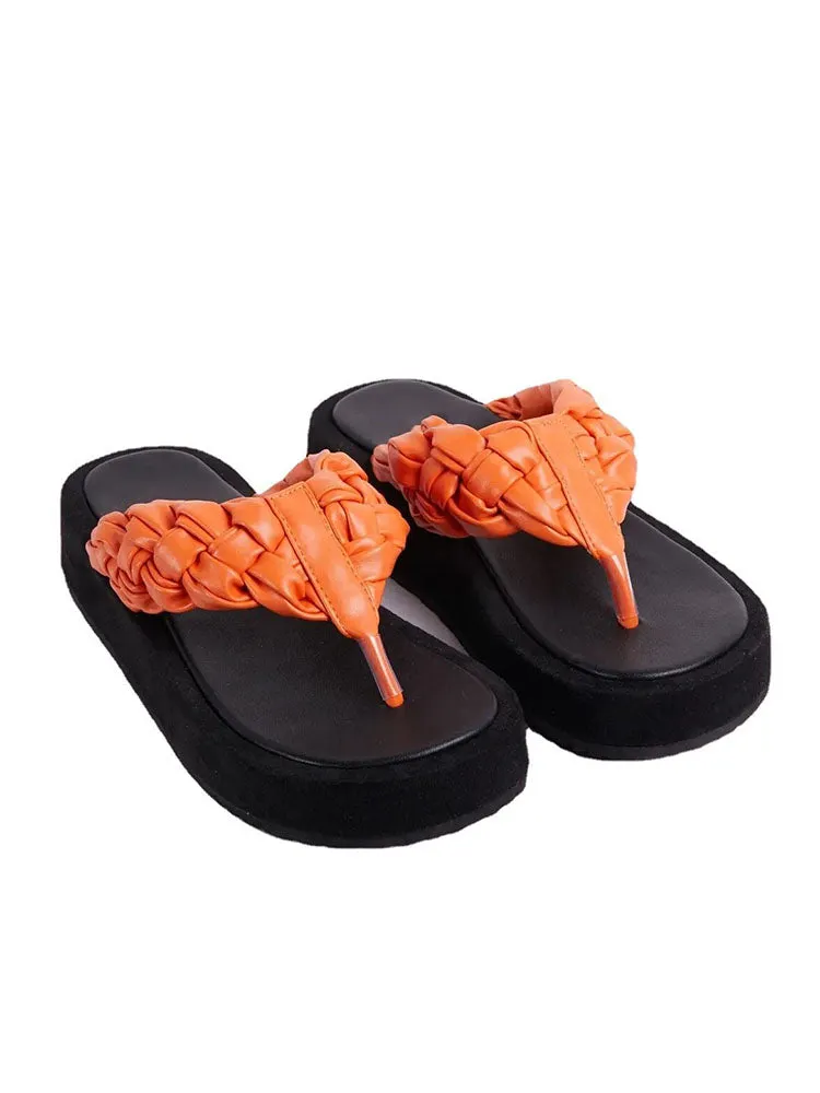 Casual Braided Flip-Flops Sandals