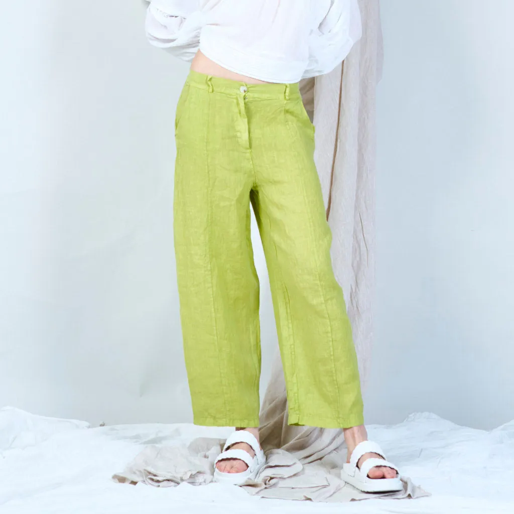 Casual linen pants with solid color wholesale